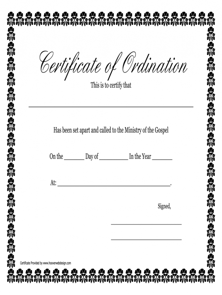 Certificate Of Ordination Template Pdf Fill Out And Sign Printable Pdf Template Signnow 8314