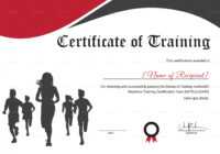 Certificate Of Training For Running Template In Psd, Word for Walking Certificate Templates