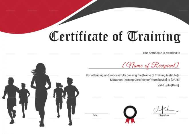 Certificate Of Training For Running Template In Psd, Word for Walking Certificate Templates