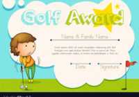 Certificate Template For Golf Award Royalty Free Vector in Golf Certificate Template Free