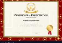 Certificate Template In Football Sport Theme Vector Image pertaining to Football Certificate Template