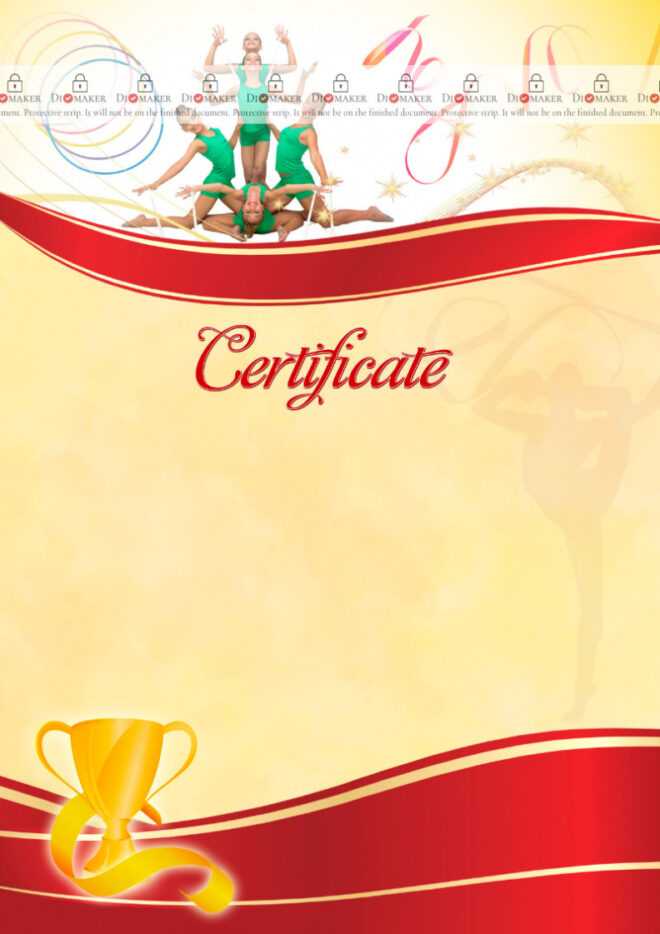 Certificate Template «Rhythmic Gymnastics» - Dimaker intended for Gymnastics Certificate Template