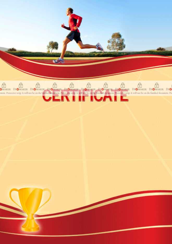 Certificate Template «Running» - Dimaker - Templates regarding Running Certificates Templates Free