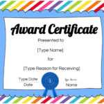 Certificates For Kids pertaining to Certificate Of Achievement Template For Kids