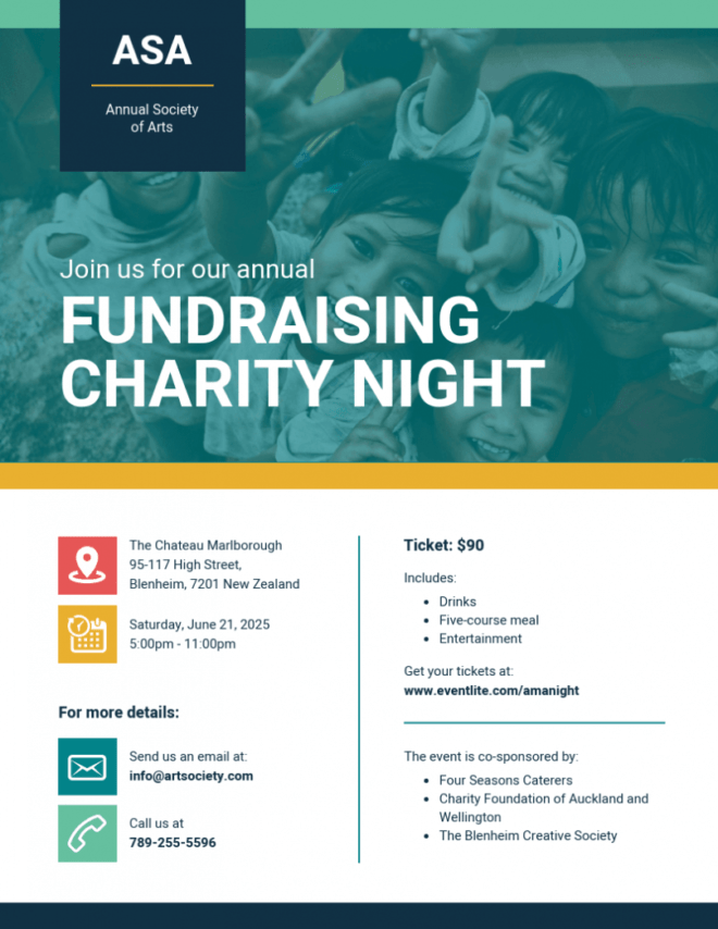 Charity Fundraiser Event Flyer Template for Charity Event Flyer Template