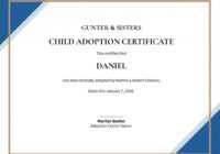 Child Adoption Certificate Template - Word (Doc) | Psd within Child Adoption Certificate Template