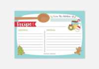 Christmas Recipe Card Printable inside Cookie Exchange Recipe Card Template