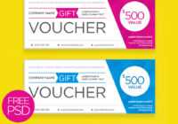 Clean And Modern Gift Voucher Template Psd | Psdfreebies throughout Gift Certificate Template Photoshop