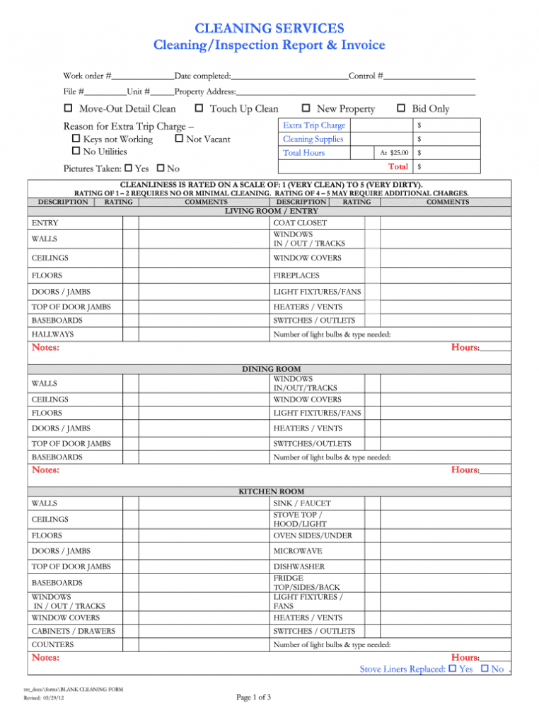 Cleaning Report Template - Fill Online, Printable, Fillable with regard to Cleaning Report Template