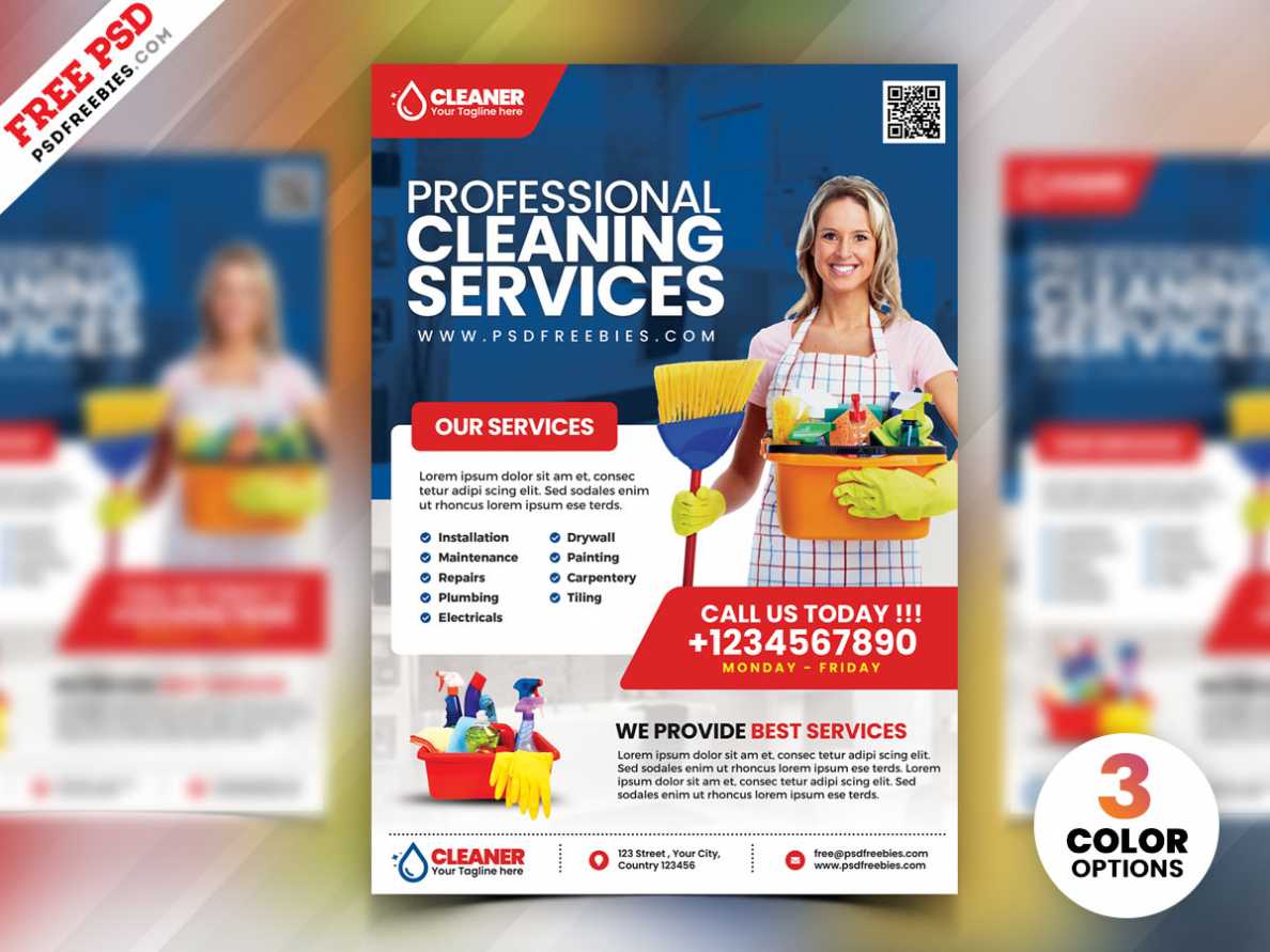 Cleaning Service Flyer Psd | Psdfreebies regarding Cleaning Brochure Templates Free