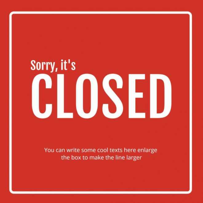 Closed For Vacation Templates with Business Closed Sign Template