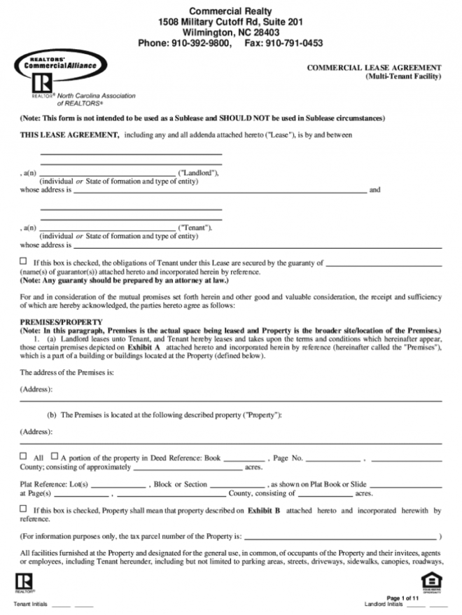 Commercial Lease Agreement Multi Tenant - Fill Out And Sign Printable Pdf  Template | Signnow in Multiple Tenant Lease Agreement Template