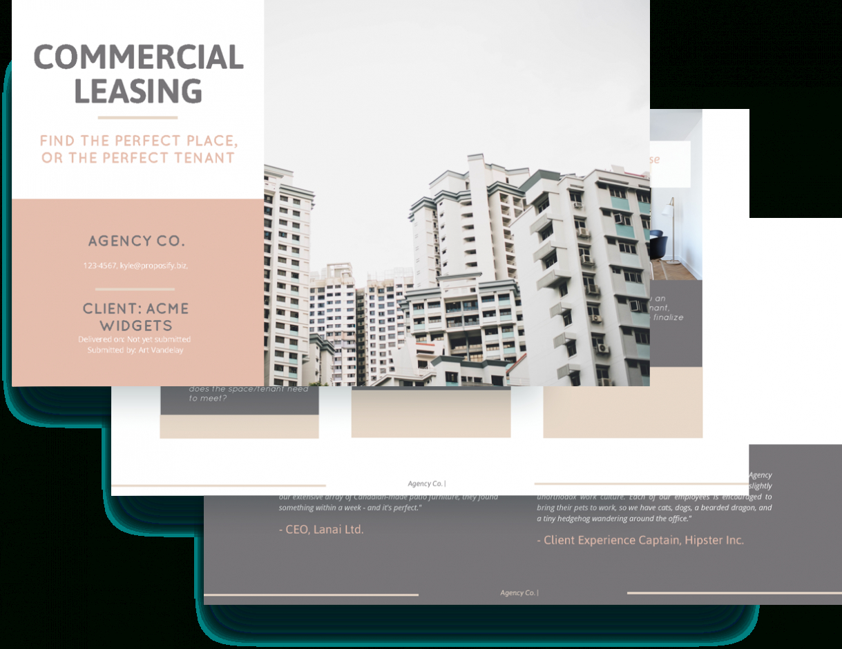 Commercial Lease Proposal Template - Free Sample | Proposify inside Business Lease Proposal Template
