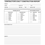 Construction Daily Report Template Excel - Fill Online throughout Construction Daily Report Template Free