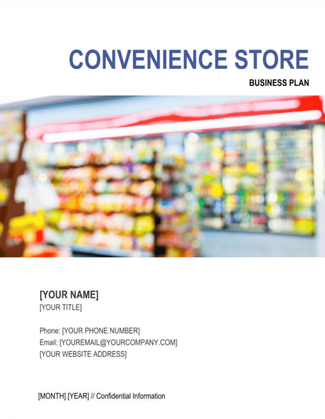 Convenience Store Business Plan Template | By Business-In-A-Box™ within Grocery Store Business Plan Template