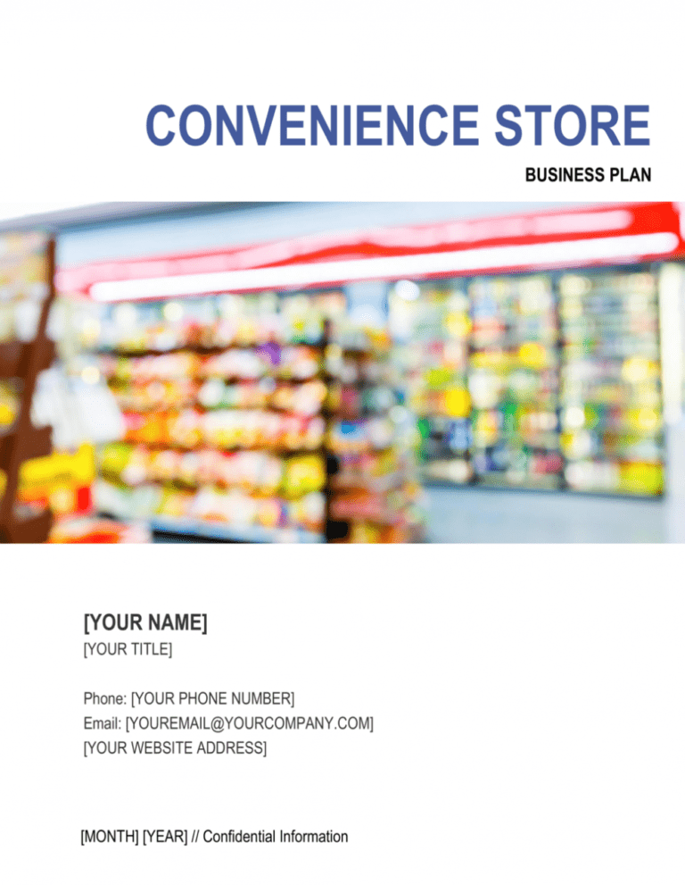 grocery store business plan sample