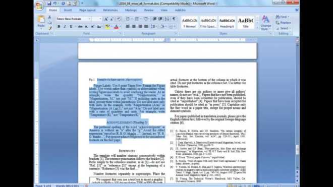 Convert A Paper Into Ieee - Quick Conversion Guide intended for Ieee Template Word 2007