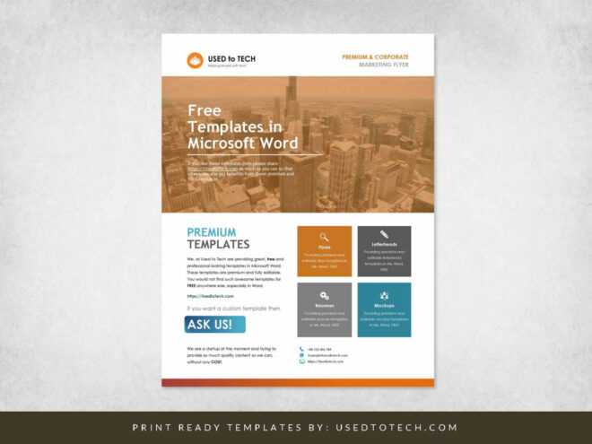 Corporate Flyer Design In Microsoft Word Free - Used To Tech pertaining to Flyer Template For Microsoft Word