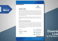 Create A Modern Professional Letterhead | Free Template | Ms Word  Letterhead Tutorial Version 2.0 in Make A Letterhead Template In Word
