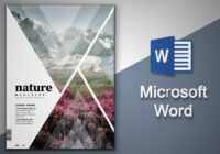 Create Cover Page In Microsoft Word | Natural Magazine Cover Designing In  Ms Word with Magazine Template For Microsoft Word