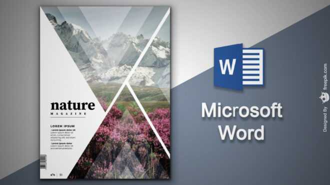 Create Cover Page In Microsoft Word | Natural Magazine Cover Designing In  Ms Word with Magazine Template For Microsoft Word