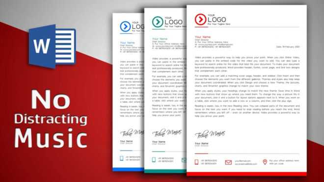 Create Modern Letterhead In Ms Word | No Distracting Music | Free Template pertaining to Html Letterhead Template