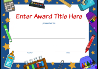 Create Student Awards | Printable Award Certificates pertaining to Classroom Certificates Templates