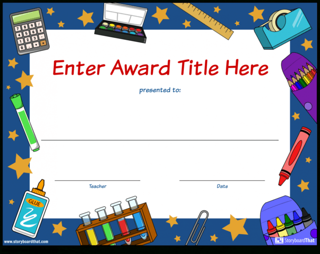 Create Student Awards | Printable Award Certificates pertaining to Classroom Certificates Templates