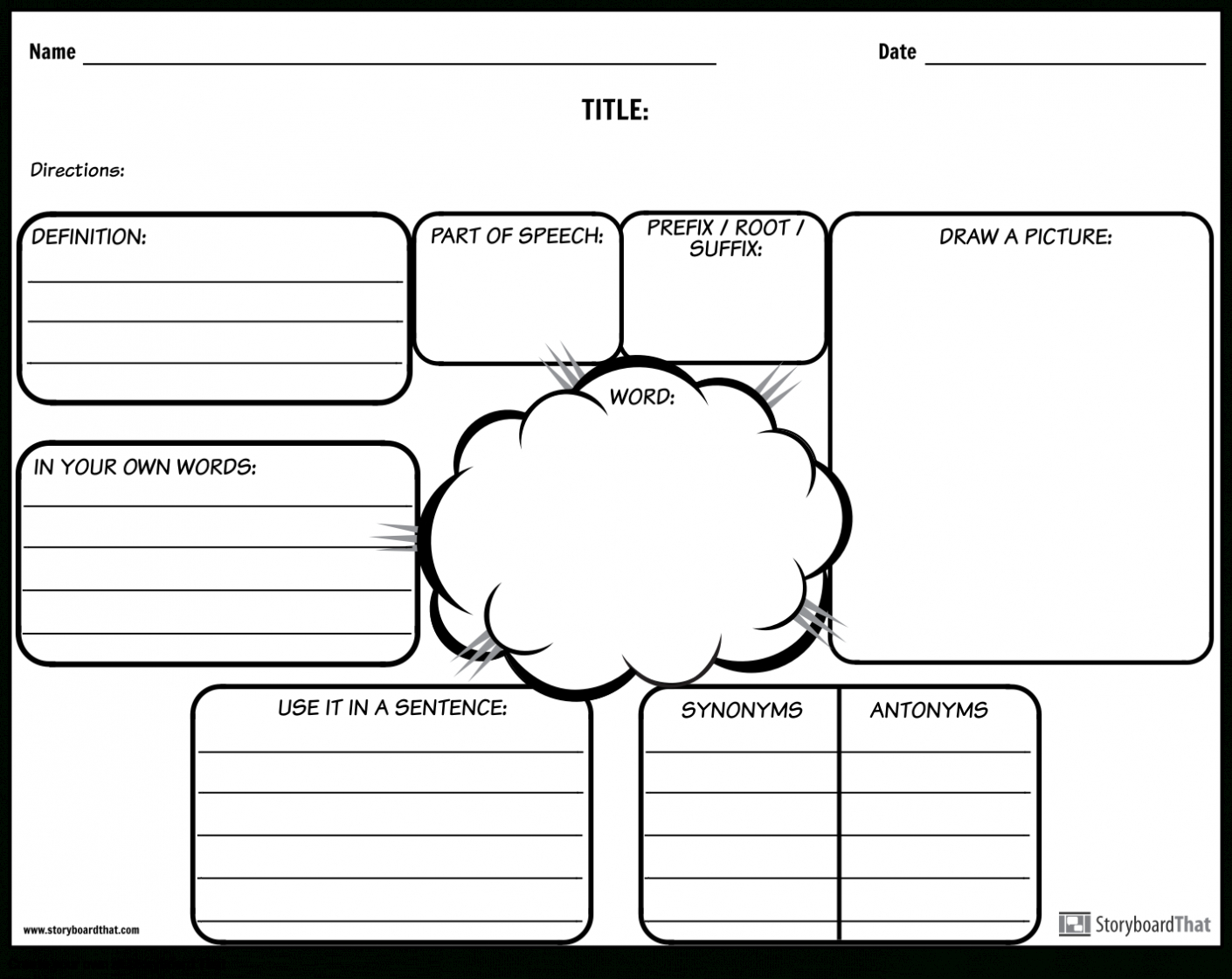 vocabulary-words-worksheet-template