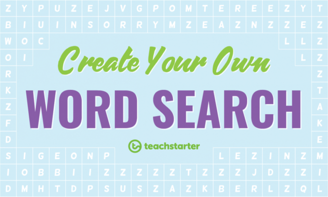 Create Your Own Word Search | Teach Starter inside Word Sleuth Template