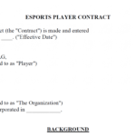 Creating An Esport Player Contract Template: Part 1 pertaining to Athlete Sponsorship Agreement Template
