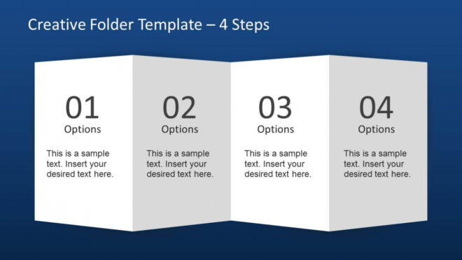 Creative Folder Paper With 4 Fold Brochure - Slidemodel pertaining to 4 Fold Brochure Template