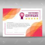 Creative Framed Print Ready Star Performer Certificate With Floral.. intended for Star Performer Certificate Templates