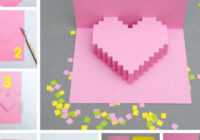 Creative Ideas - Diy Pixel Heart Popup Card pertaining to Pixel Heart Pop Up Card Template