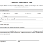 Credit Card Authorization Form Templates [Download] for Authorization To Charge Credit Card Template