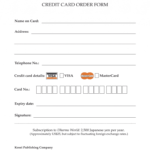 Credit Card Order Form - Fill Out And Sign Printable Pdf Template | Signnow with Order Form With Credit Card Template