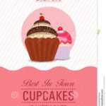 Cupcake Template, Banner Or Flyer Design. Stock Illustration in Cupcake Flyer Templates Free