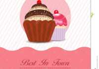 Cupcake Template, Banner Or Flyer Design. Stock Illustration in Cupcake Flyer Templates Free