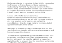 Daycare Business Plan Sample - Docsity with Daycare Center Business Plan Template