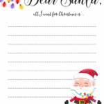 Dear Santa Letter: Free Printable Downloads - in Dear Santa Letter Template Free