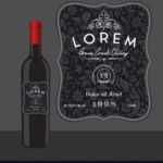 Decorative Wine Bottle Label Template Royalty Free Vector throughout Template For Wine Bottle Labels