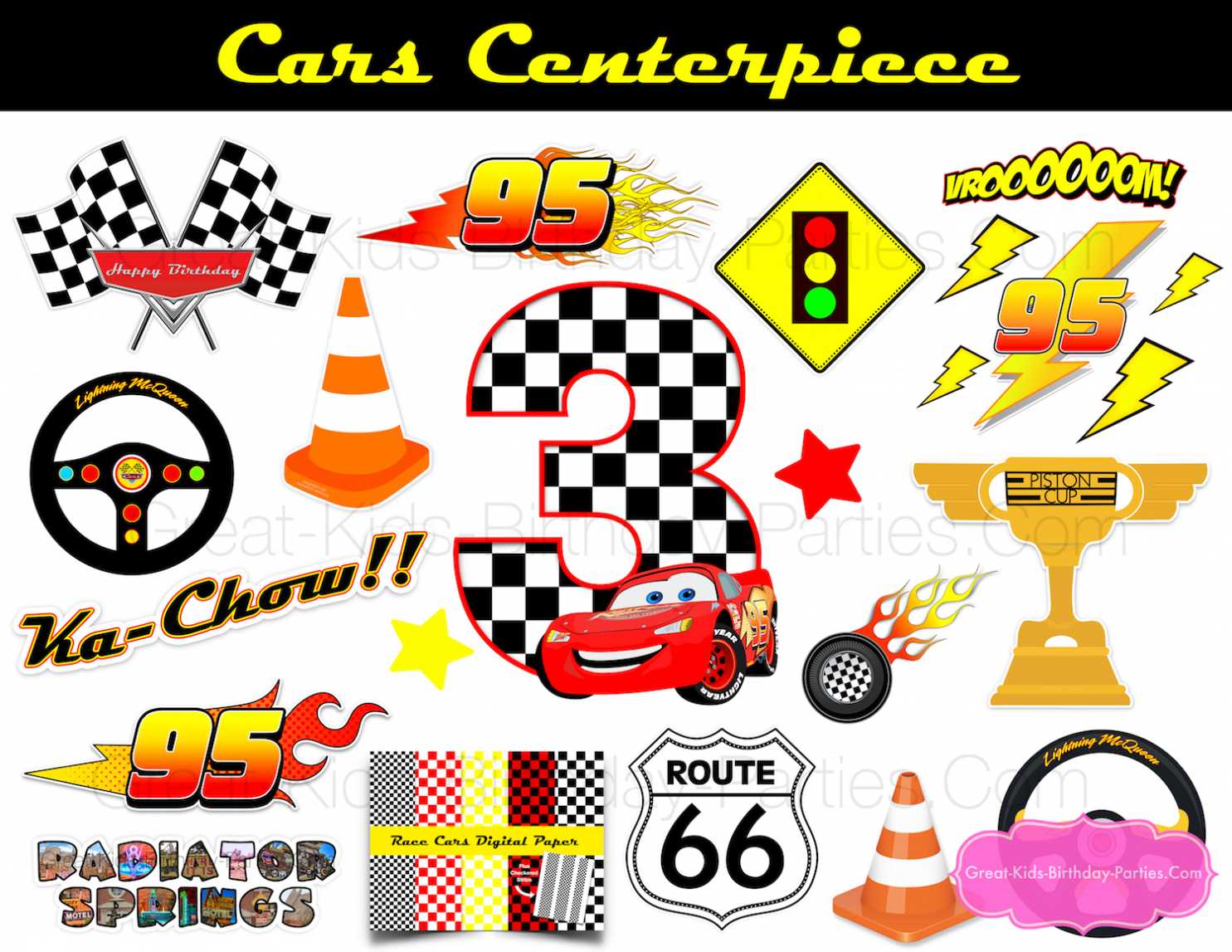 Disney Cars Birthday Party throughout Cars Birthday Banner Template