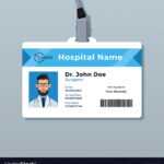 Doctor Id Card Template Medical Identity Badge Vector Image throughout Doctor Id Card Template