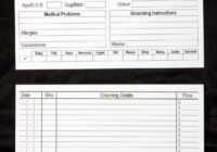 Dog Grooming Client Record Card Template – Jeppan in Dog Grooming Record Card Template