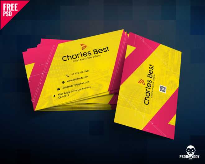 Download] Creative Business Card Free Psd | Psddaddy with regard to Business Card Size Psd Template