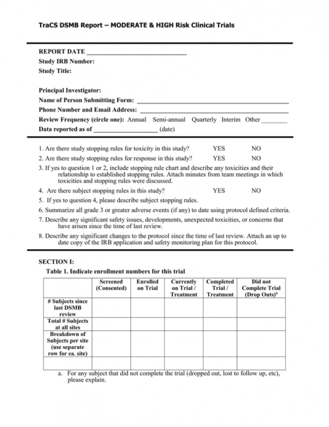 Dsmb Report Form Template pertaining to Dsmb Report Template