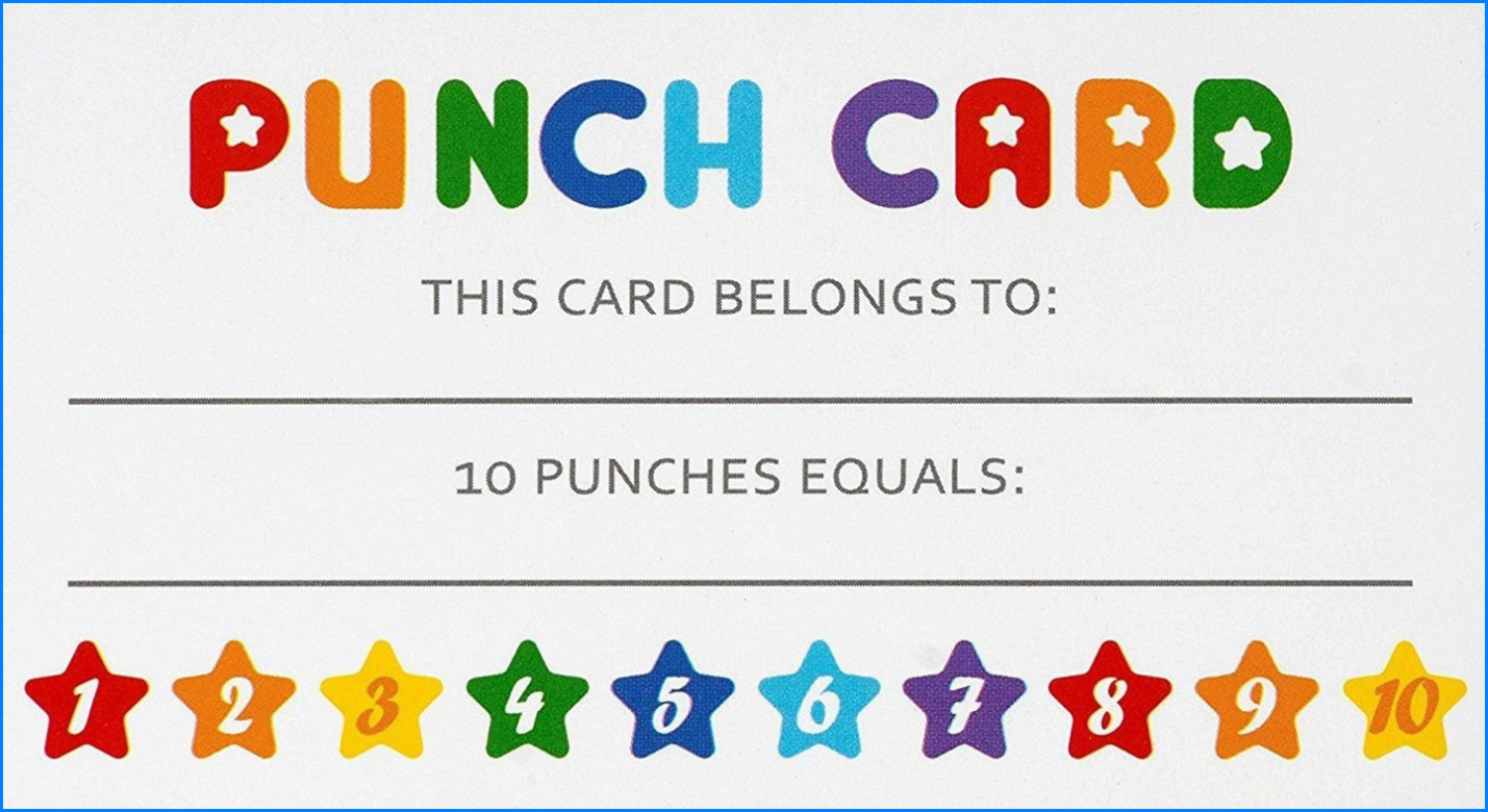 √ Free Printable Punch Card Template | Templateral in Business Punch Card Template Free