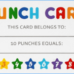 √ Free Printable Punch Card Template | Templateral with Reward Punch Card Template