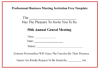 ❤️Free Professional Business Meeting Invitation Template regarding Meeting Invite Template