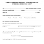 Earnest Money Contract - Fill Out And Sign Printable Pdf Template | Signnow intended for Earnest Money Deposit Agreement Template